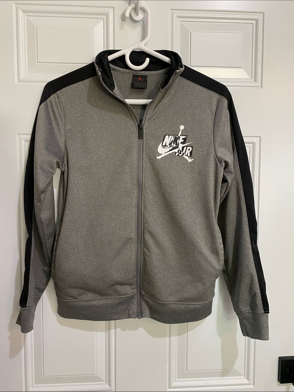 Jordan Gray and Black Lightweight Zip-Front Jacket